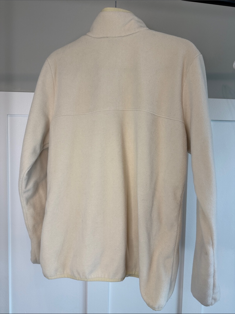 Columbia Cream Fleece Pullover with Brown Trim - Picture 5 of 5